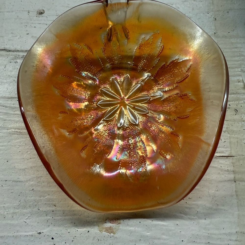 Amber Glass Decorative Bowl